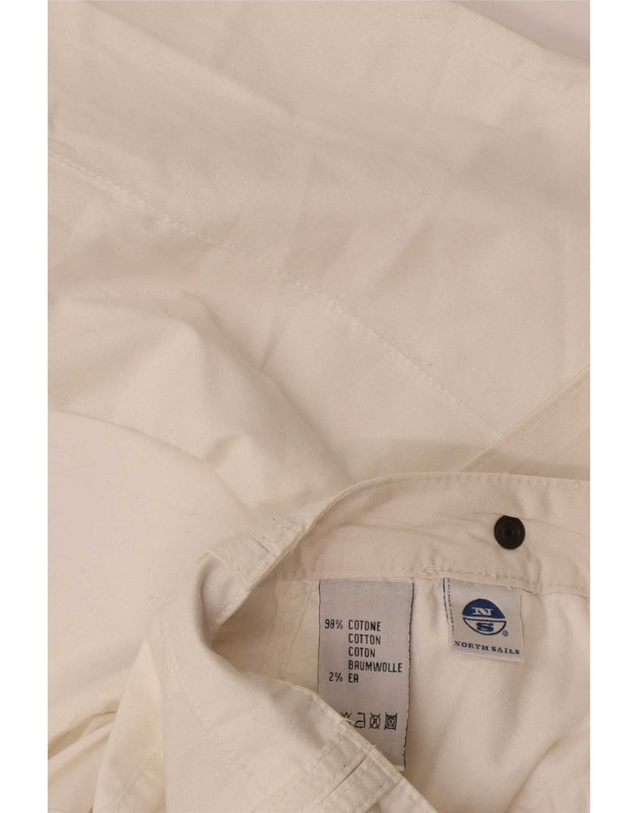 North Sails Womens Cropped Trousers W34 L23 White Cotton