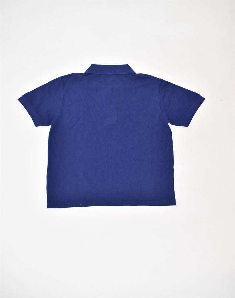 UNITED COLORS OF BENETTON Boys Polo Shirt 7-8 Years Medium Blue Cotton | Vintage | Thrift | Second-Hand | Used Clothing | Messina Hembry 