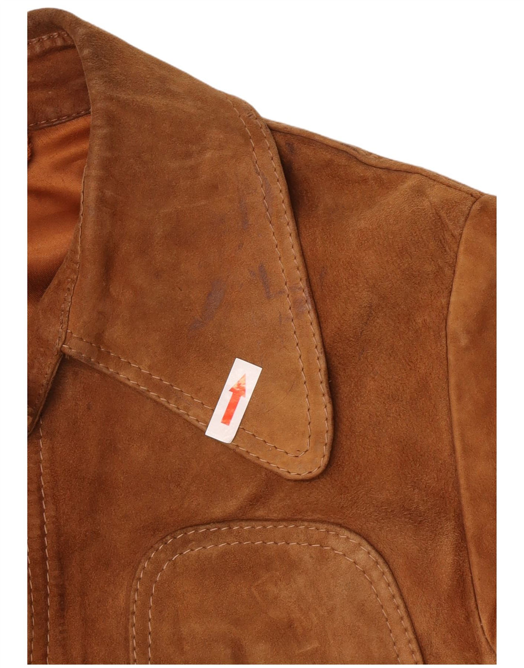 Vintage Womens Suede Jacket UK 10 Small Brown