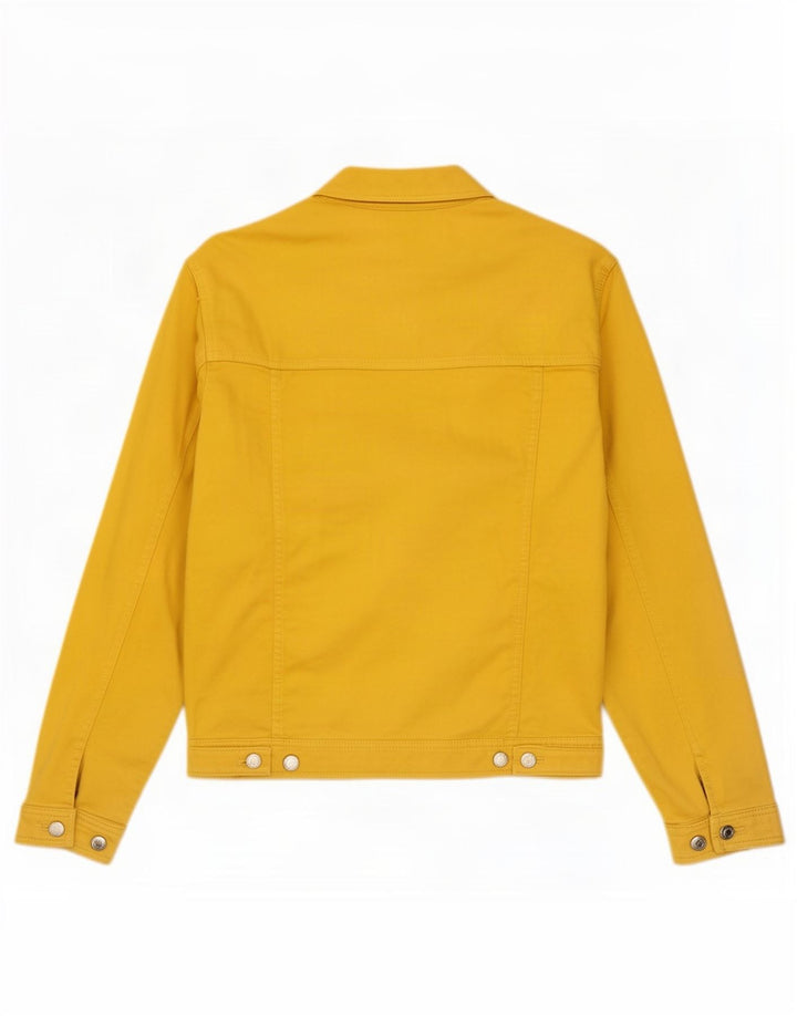 Zara Mens Denim Jacket UK 36 Small Yellow Cotton
