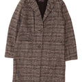 Marks & Spencer Womens Oversized Overcoat UK 10 Small Black Check