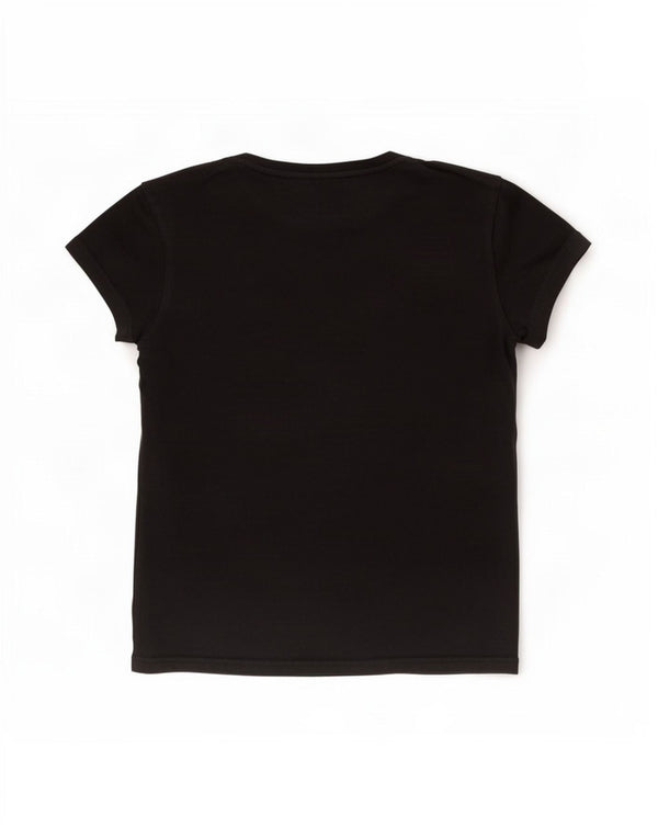 Adidas Womens Climalite Graphic T-Shirt Top UK 8/10 Small Black Cotton