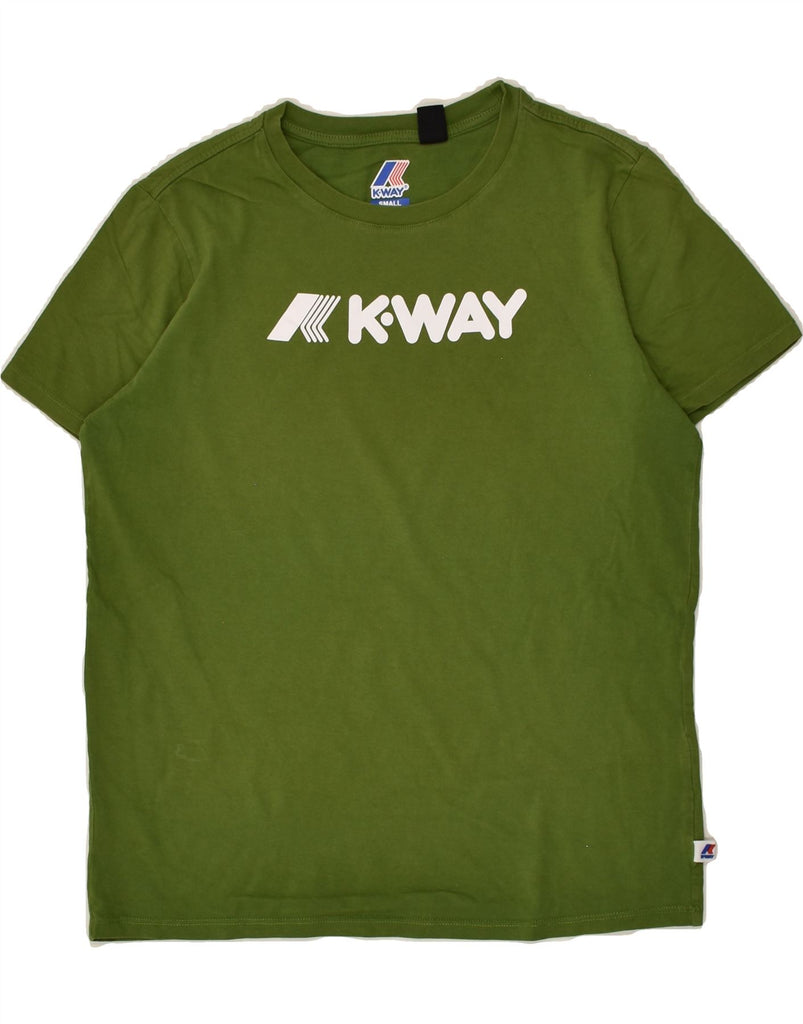 K-WAY Mens Graphic T-Shirt Top Small Green | Vintage K-Way | Thrift | Second-Hand K-Way | Used Clothing | Messina Hembry 