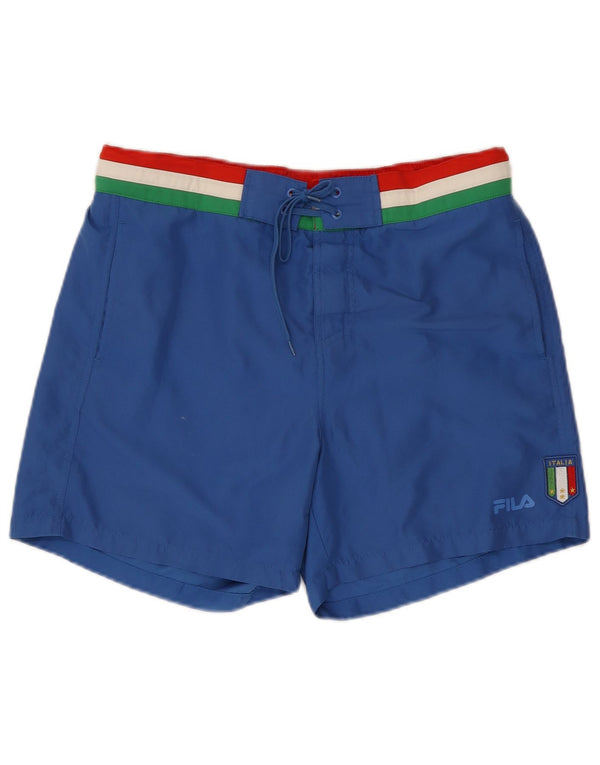 Fila Mens Swimming Shorts Large  Blue Colourblock Polyester