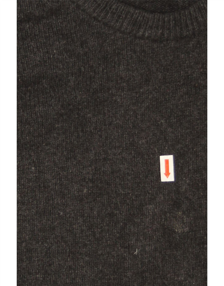 JOHN LEWIS Mens Crew Neck Jumper Sweater Large Grey Merino Wool