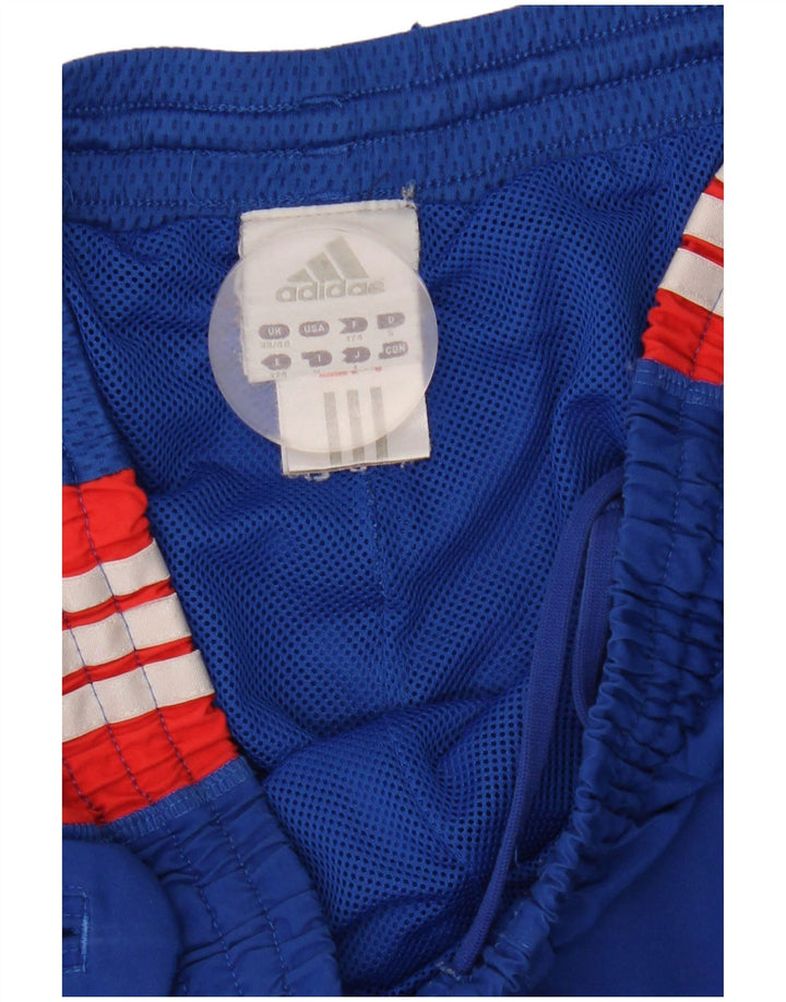 Adidas Mens Tracksuit Trousers Joggers Medium Blue Colourblock Polyester