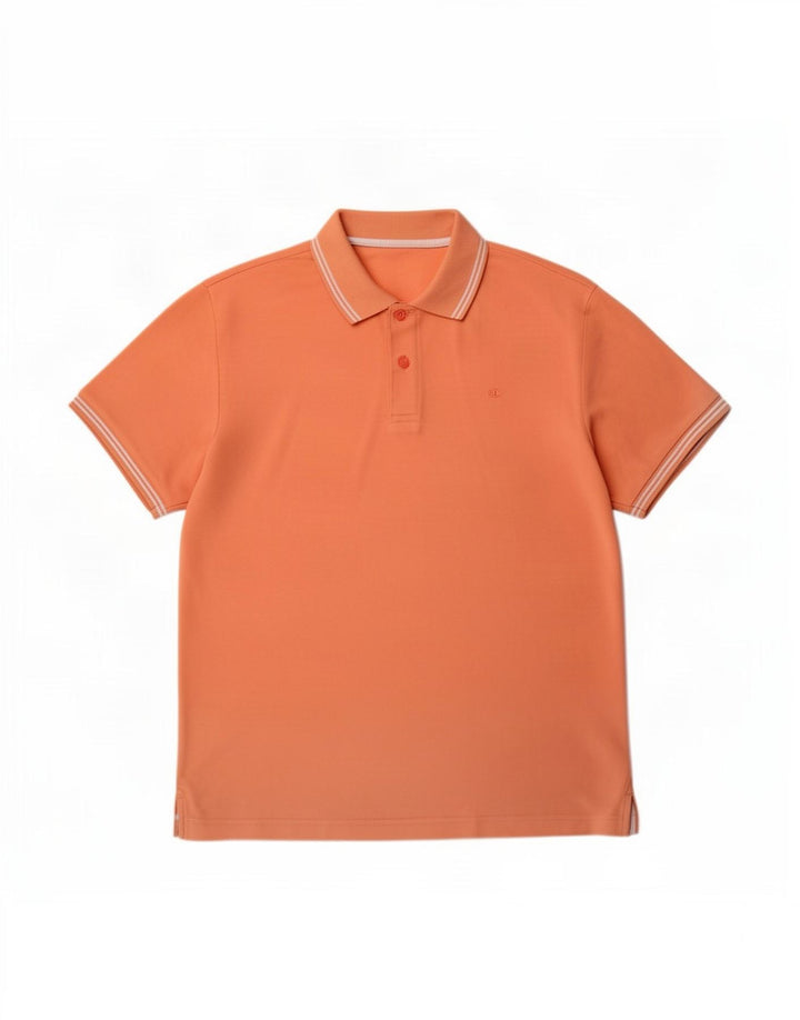 Champion Mens Polo Shirt Medium Orange Cotton