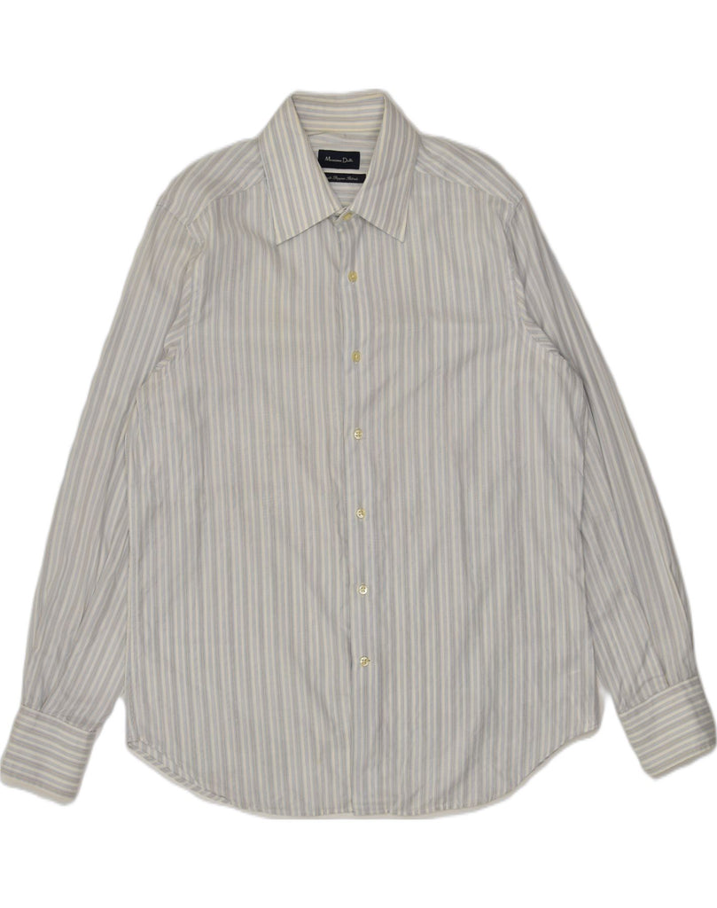 MASSIMO DUTTI Mens Shirt Size 17 XL Grey Pinstripe Cotton | Vintage Massimo Dutti | Thrift | Second-Hand Massimo Dutti | Used Clothing | Messina Hembry 