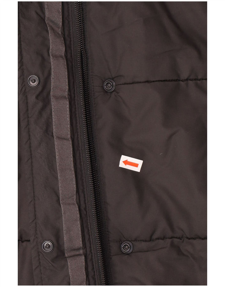 Jack Wolfskin Womens Hooded Padded Coat UK 18 XL  Grey Polyester