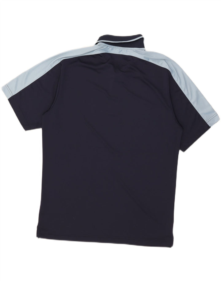 Fila Mens Polo Shirt Large Navy Blue Colourblock