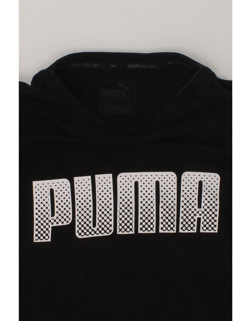 PUMA Boys Graphic T-Shirt Top 9-10 Years Black Cotton | Vintage Puma | Thrift | Second-Hand Puma | Used Clothing | Messina Hembry 