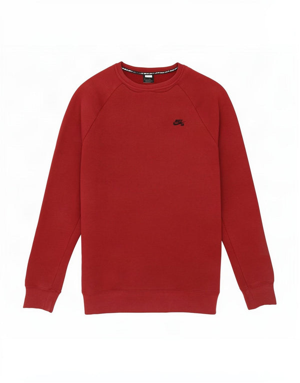 Nike Mens Sweatshirt Jumper Large Burgundy Cotton