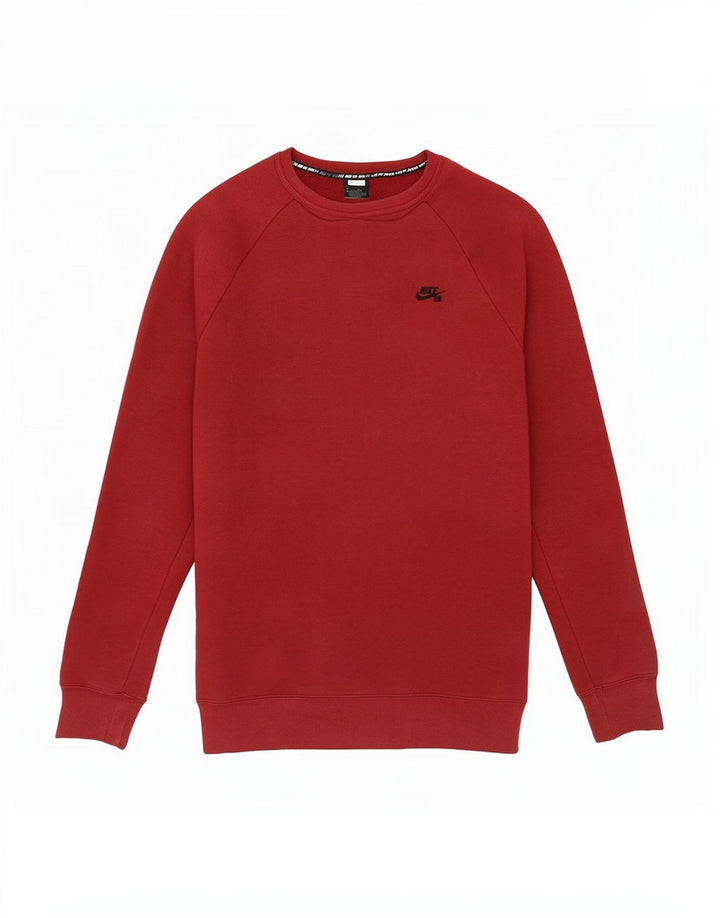 Nike Mens Sweatshirt Jumper Large Burgundy Cotton