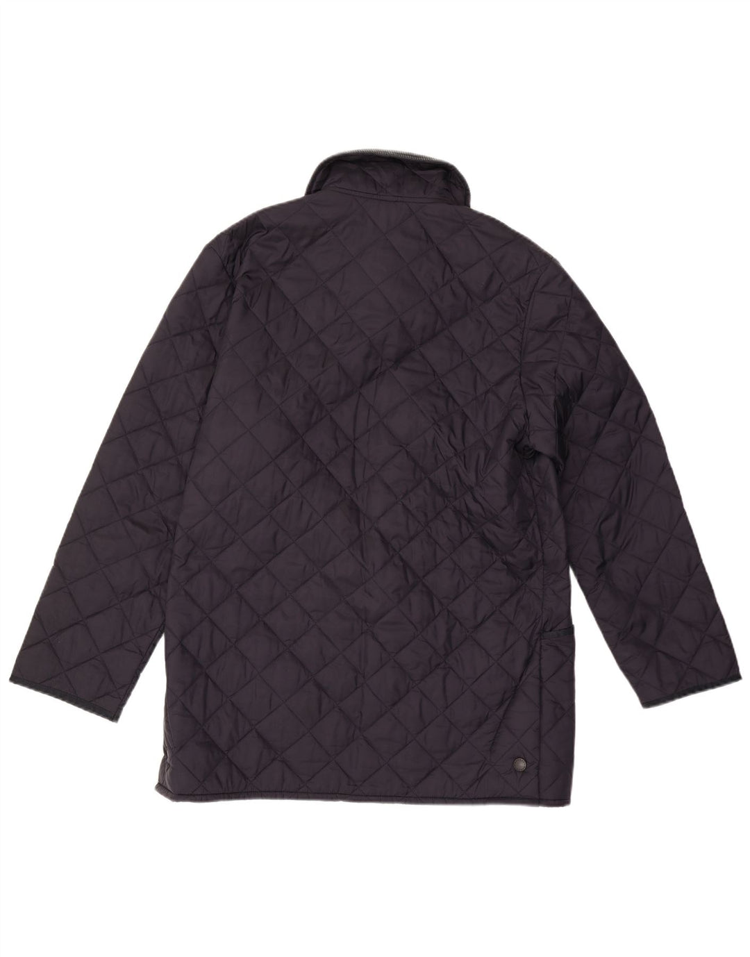 Barbour Mens Quilted Jacket UK 38 Medium Navy Blue Polyamide