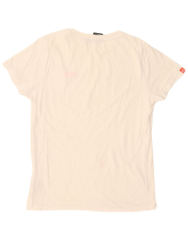 Superdry Mens T-Shirt Top XL White Cotton