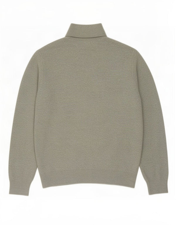 Marks & Spencer Womens Roll Neck Jumper Sweater UK 14 Medium Green