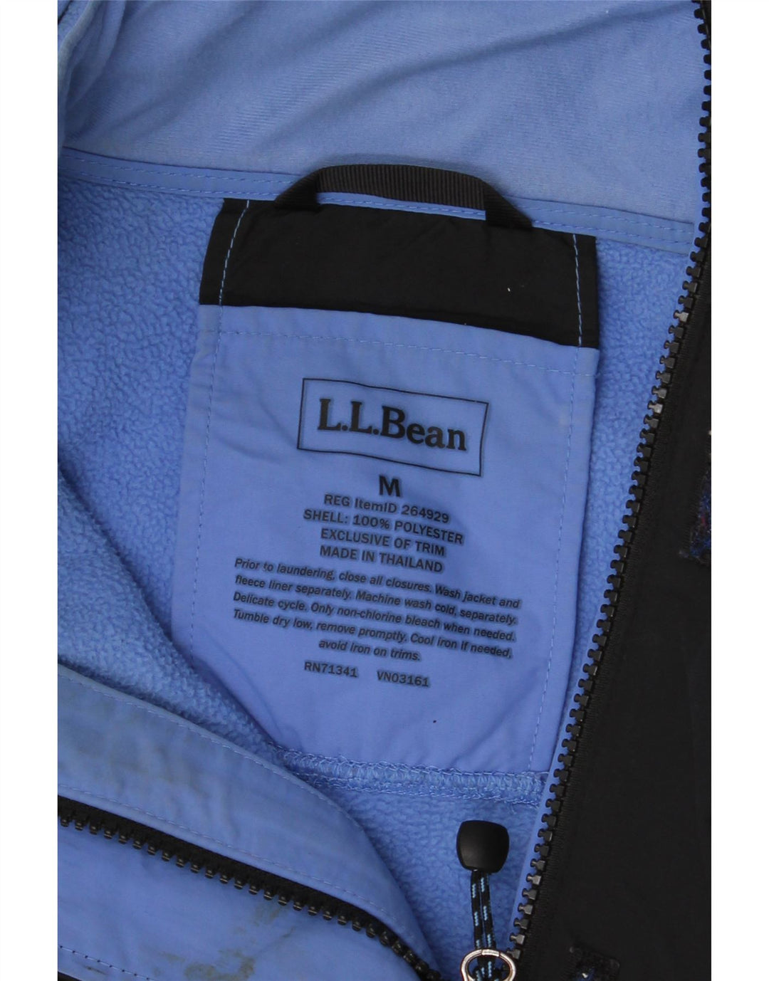 L.L.Bean Womens Hooded Oversized Windbreaker Jacket UK 14 Medium Black