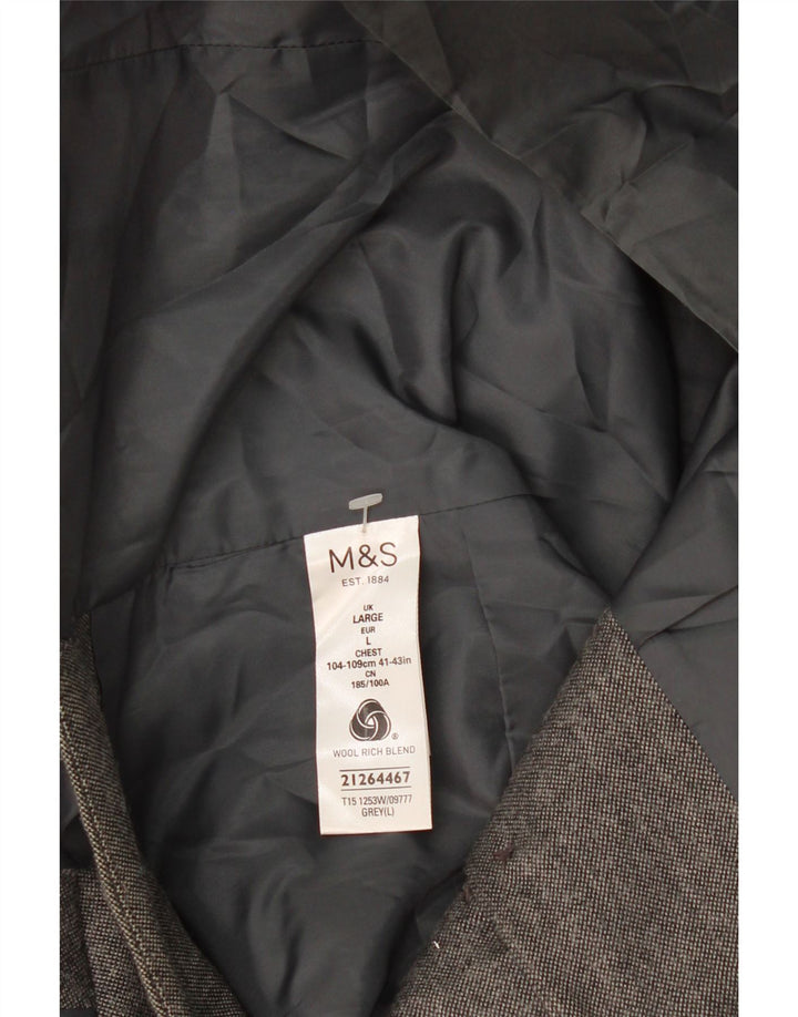 Marks & Spencer Mens Waistcoat Large Grey Wool