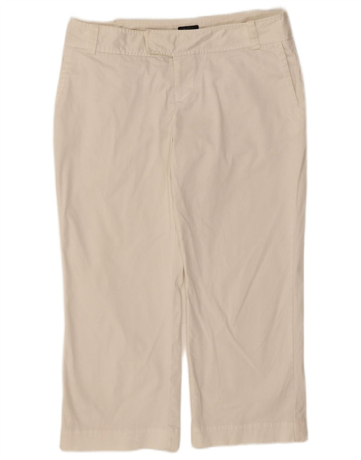 MOSSIMO Womens Stretch Capri Trousers US 8 Medium W32 L22 Off White