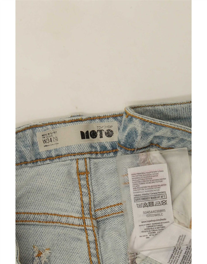 Topshop Womens Cropped Jeans W34 L24 Blue Cotton