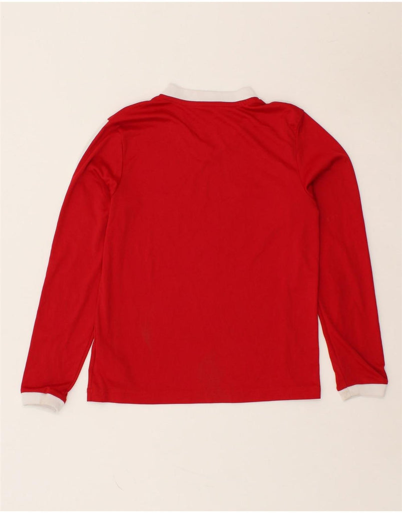 ADIDAS Boys Top Long Sleeve 11-12 Years Large Red Polyester | Vintage Adidas | Thrift | Second-Hand Adidas | Used Clothing | Messina Hembry 