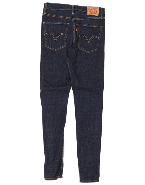 Levi's Womens Mile High Super Skinny Jeans W29 L30 Navy Blue Cotton