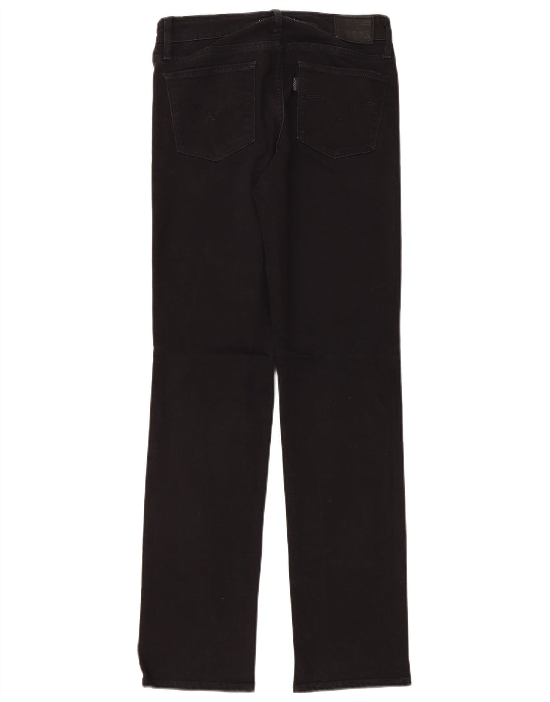 Levi's Womens 714 Straight Jeans W27 L30 Black Cotton