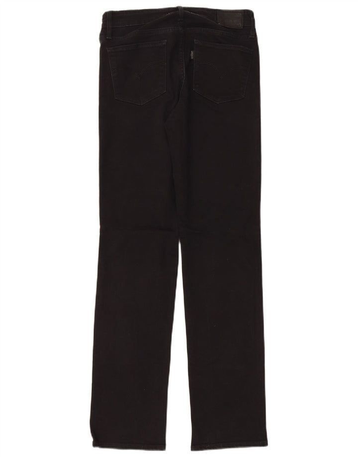 Levi's Womens 714 Straight Jeans W27 L30 Black Cotton