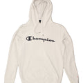 CHAMPION Mens Graphic Hoodie Jumper Small White Vintage Champion and Second-Hand Champion from Messina Hembry 