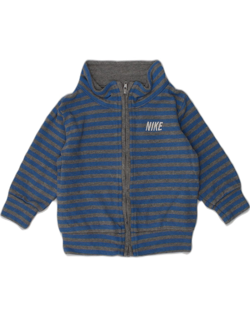 NIKE Baby Boys Tracksuit Top Jacket 3-6 Months Grey Striped Cotton | Vintage Nike | Thrift | Second-Hand Nike | Used Clothing | Messina Hembry 