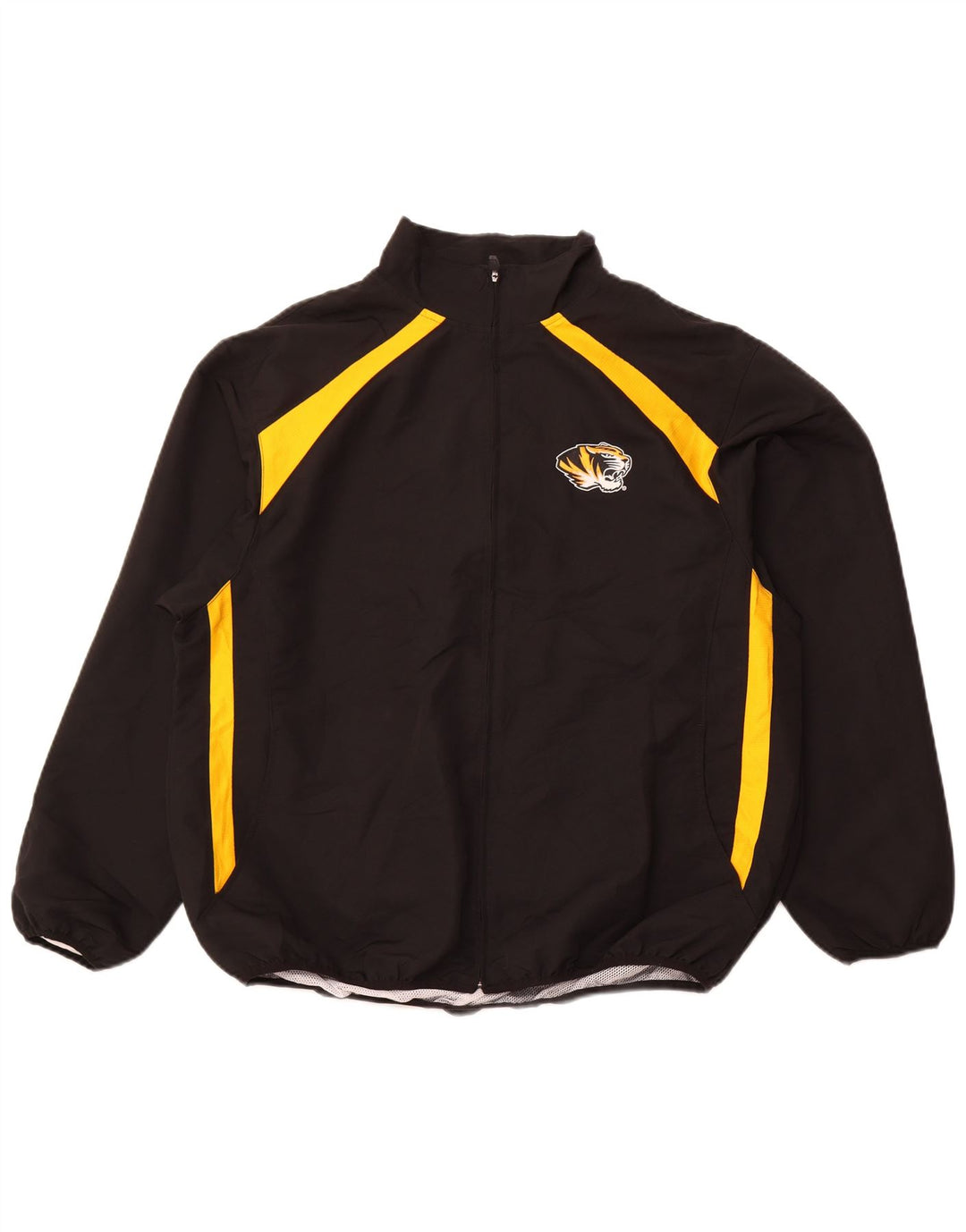 Russell Athletic Mens Tracksuit Top Jacket UK 40 Large Black Polyester
