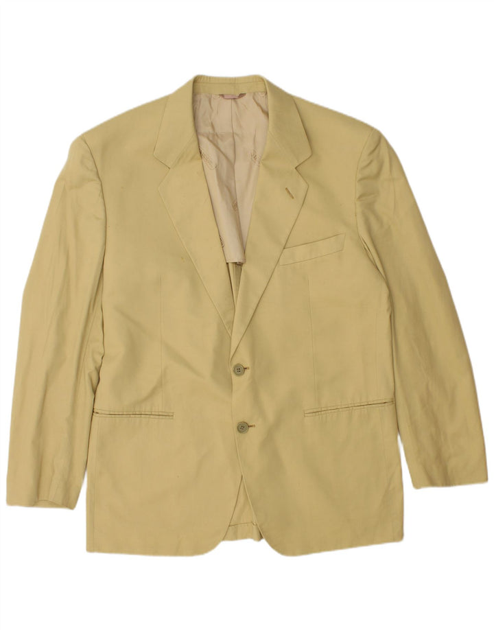 Cacharel Mens 2 Button Blazer Jacket IT 52 XL Beige Cotton