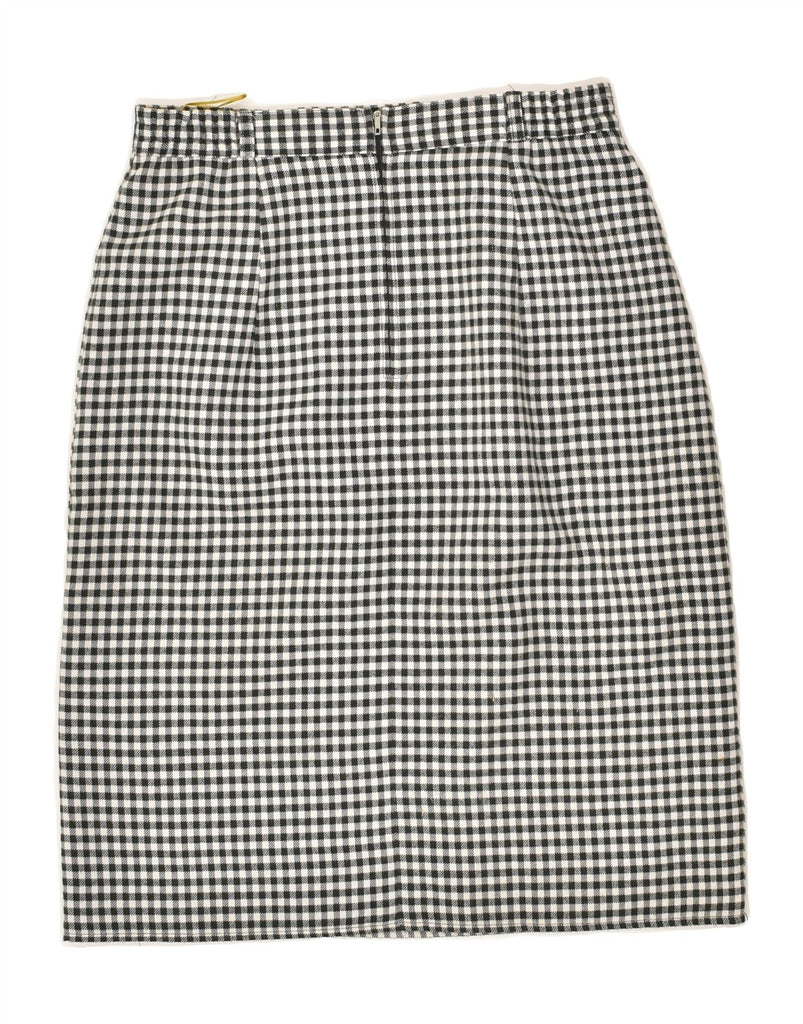 C&A Womens High Waist Pencil Skirt EU 38 Medium W28  Black Gingham | Vintage C&A | Thrift | Second-Hand C&A | Used Clothing | Messina Hembry 