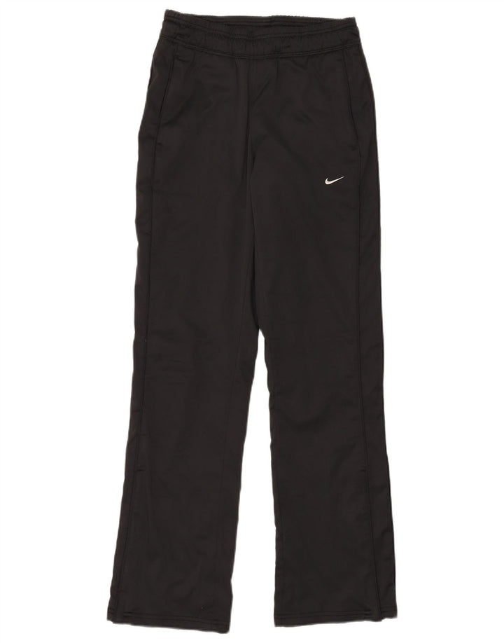 Nike Womens Dri Fit Tracksuit Trousers UK 6 XS Black Polyester