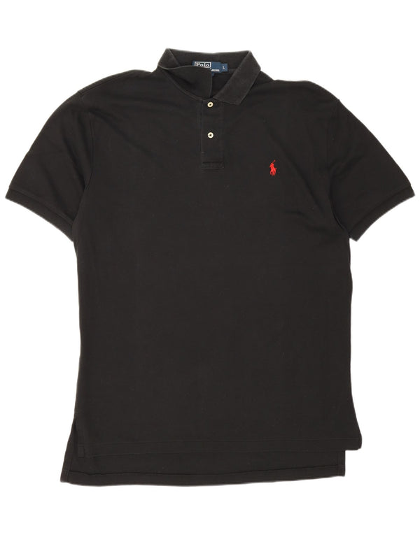 Polo Ralph Lauren Mens Polo Shirt Large Black Cotton
