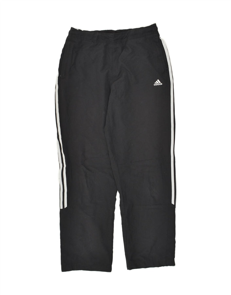 ADIDAS Womens Tracksuit Trousers UK 14 Medium Black Polyester | Vintage Adidas | Thrift | Second-Hand Adidas | Used Clothing | Messina Hembry 