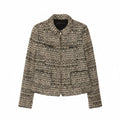 Zara Womens Full Zip Blazer Jacket UK 10 Small Grey Flecked