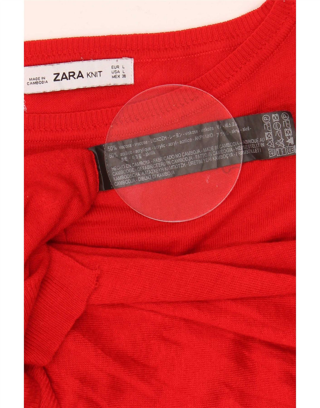 Zara Womens Oversized Boat Neck Jumper Sweater UK 16 Large Red Viscose