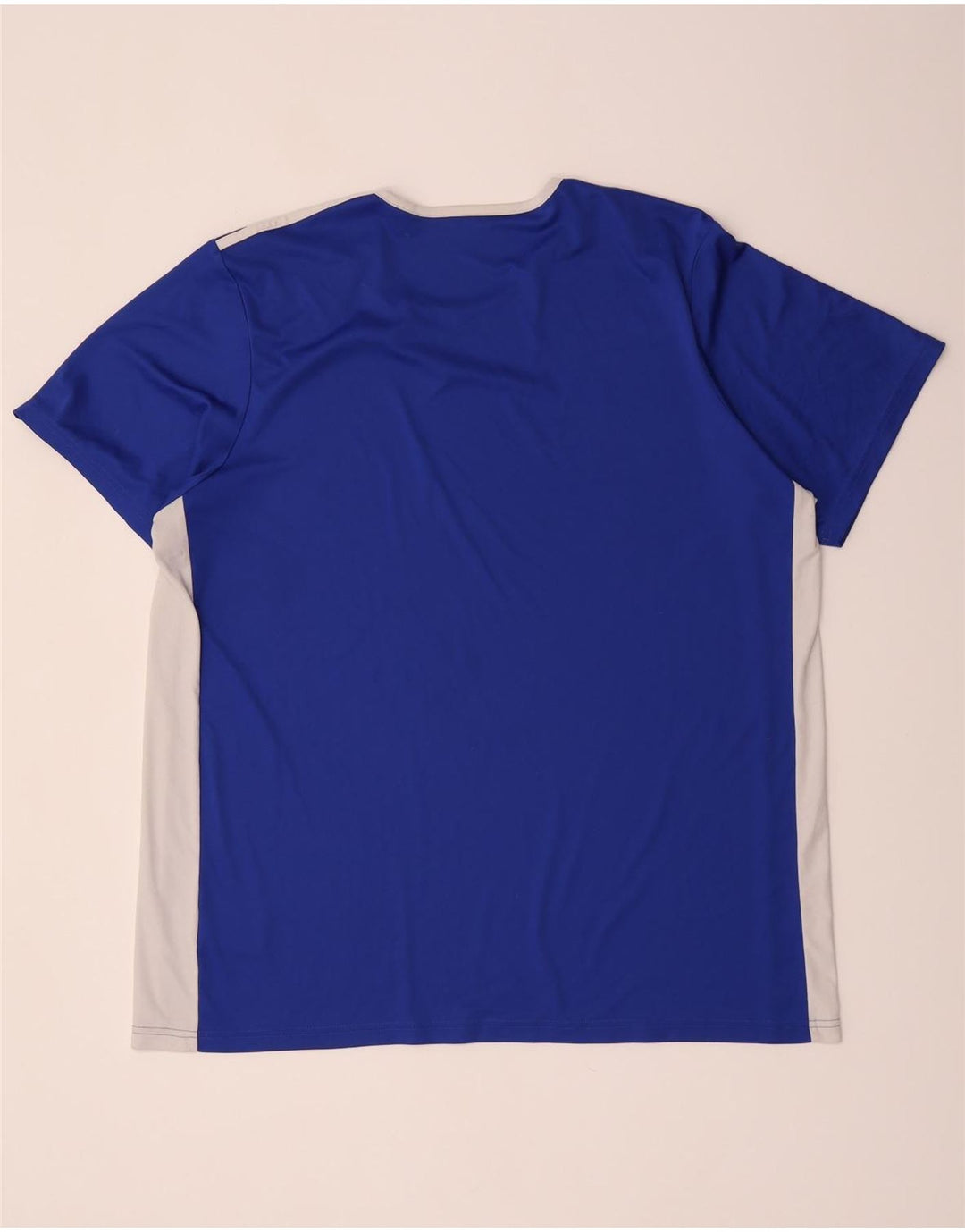 Adidas Mens Climalite T-Shirt Top 2XL Blue Colourblock Polyester