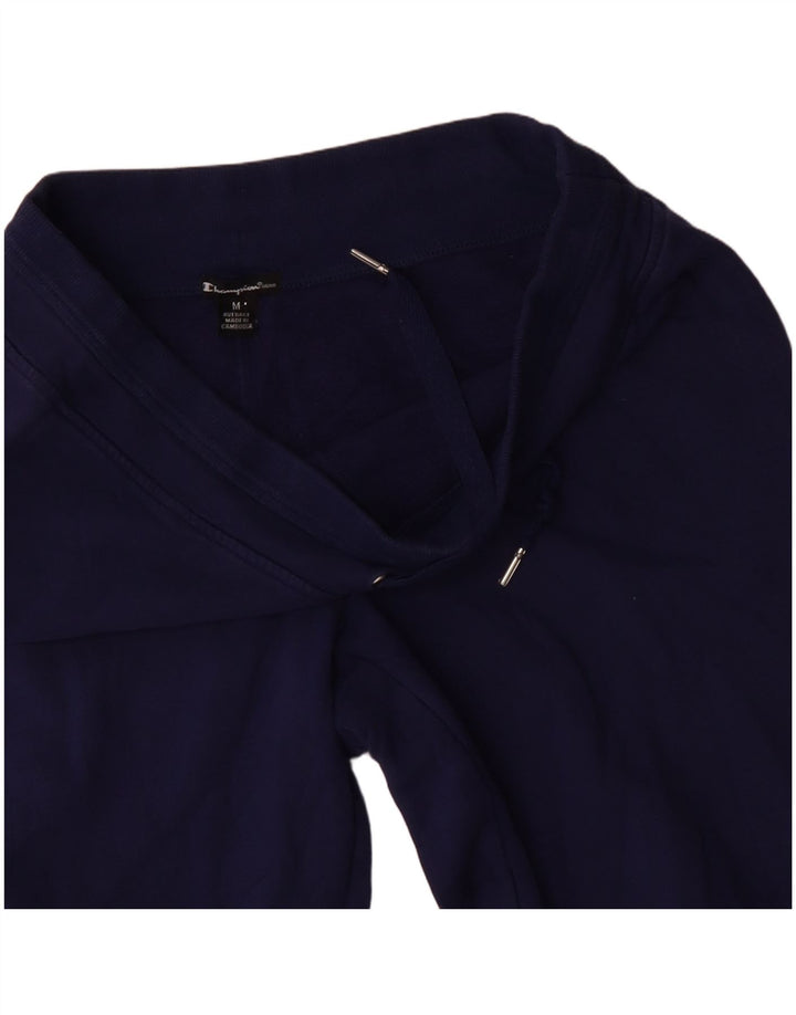CHAMPION Womens Tracksuit Trousers UK 14 Medium  Navy Blue Cotton