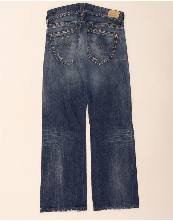 REPLAY Womens Wide Leg Jeans W32 L31 Blue