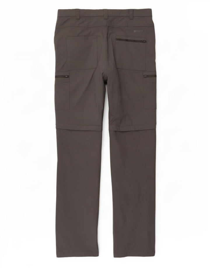 Mountain Warehouse Mens Hiking Cargo Trousers W38 L32 Grey Nylon