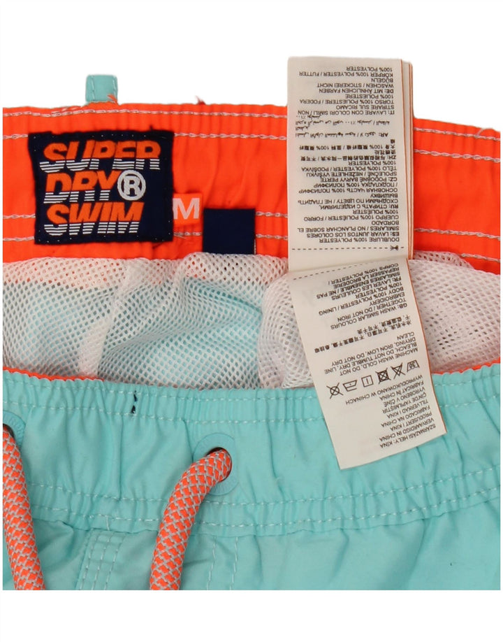 Superdry Mens Graphic Swimming Shorts Medium  Blue Polyester