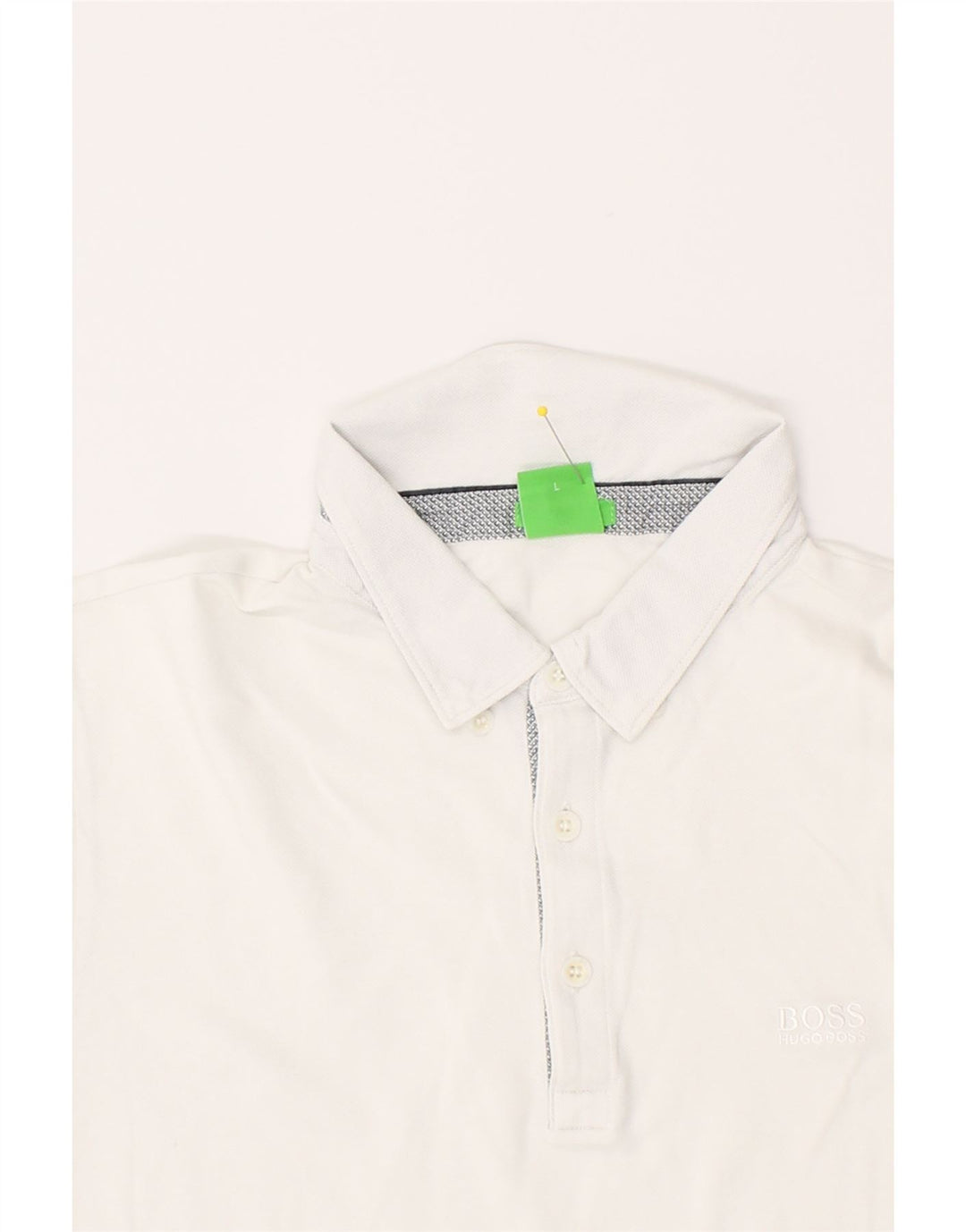 HUGO BOSS Mens Regular Fit Polo Shirt Large White