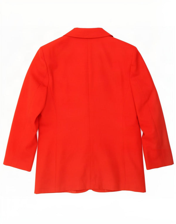 Luisa Spagnoli Womens 2 Button 3/4 Sleeve Blazer Jacket IT 44 Medium Red