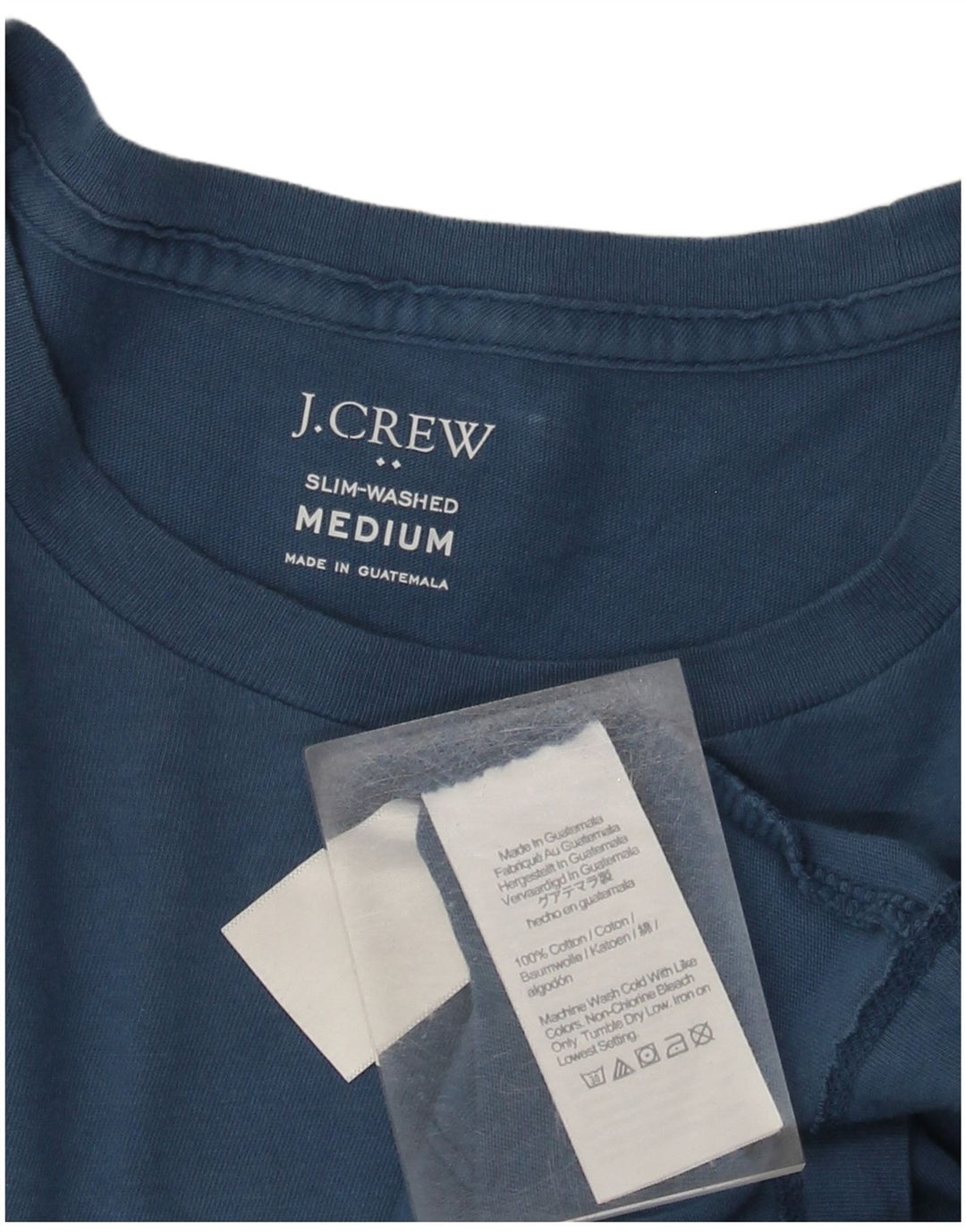 J. CREW Mens Slim Fit T-Shirt Top Medium Blue Cotton