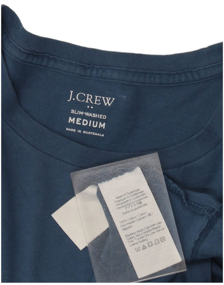 J. CREW Mens Slim Fit T-Shirt Top Medium Blue Cotton