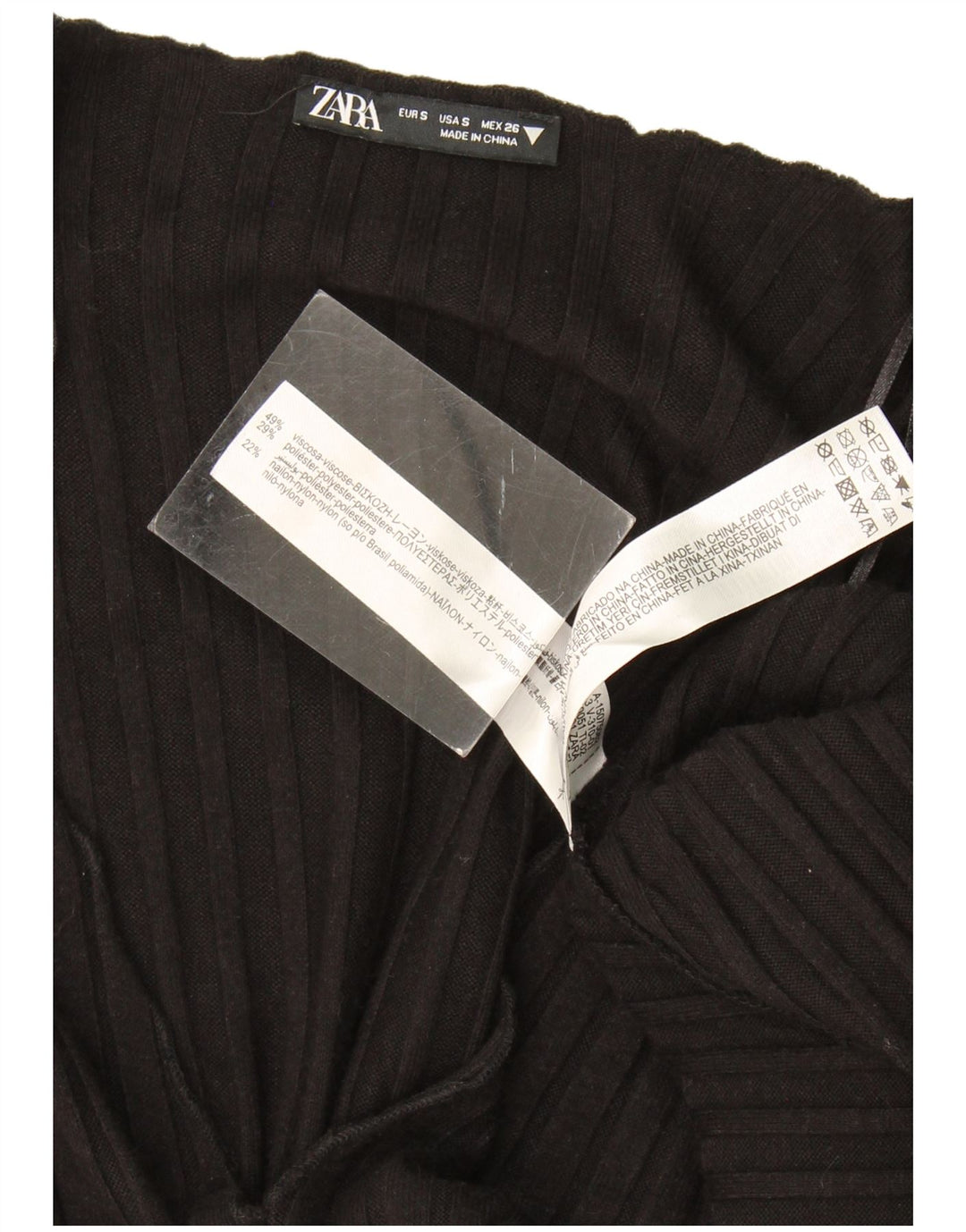 Zara Womens Maxi Bodycon Dress UK 8 Small Black Viscose