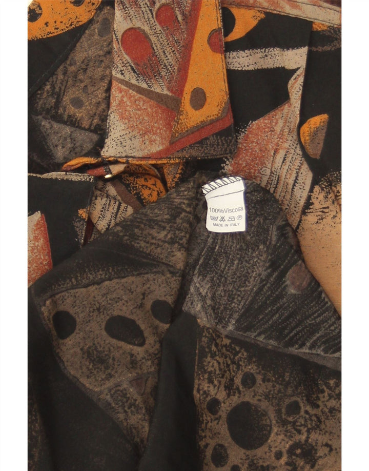 Vintage Womens Abstract Pattern Shirt Blouse UK 20 2XL Multicoloured