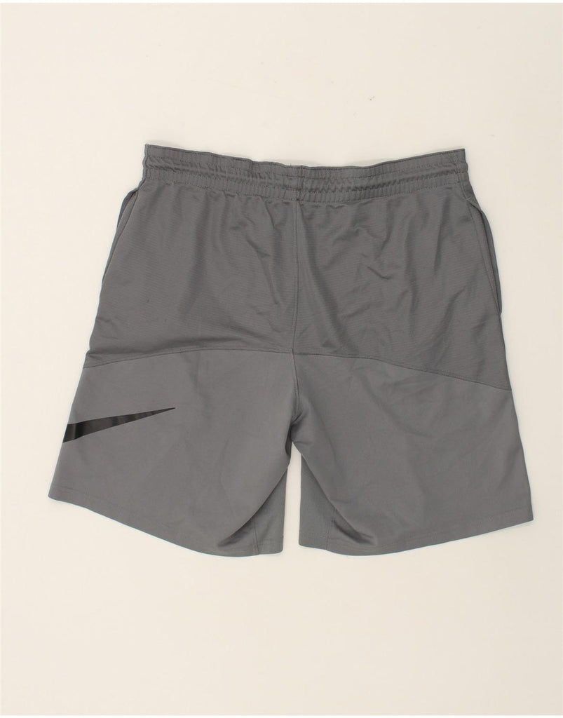 NIKE Mens Graphic Sport Shorts Large Grey Polyester | Vintage Nike | Thrift | Second-Hand Nike | Used Clothing | Messina Hembry 